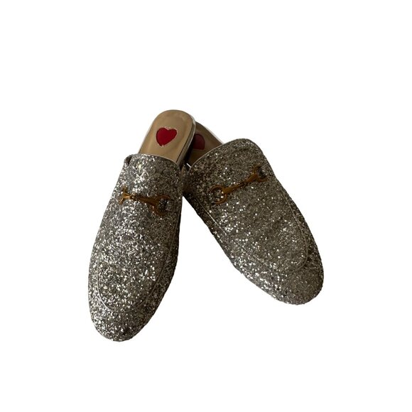 ARQA Womens Silver Glitter Loafer Mules Size 36/6 - Picture 3 of 9